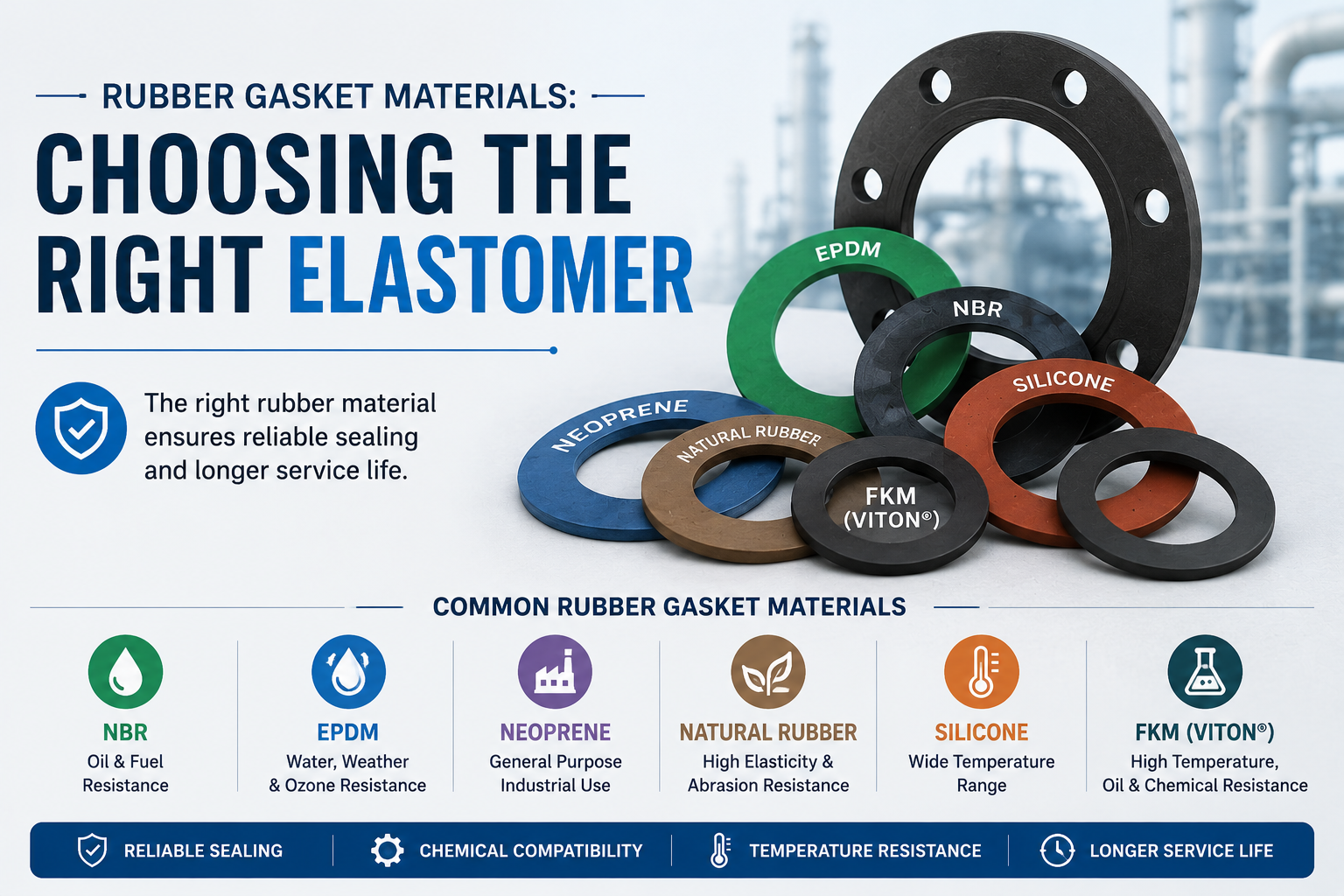 Rubber Gasket Materials: Choosing the Right Elastomer